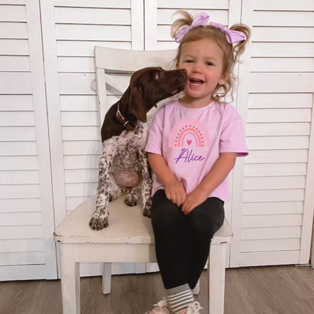 Personalized Kids Rainbow Cycling Toddler shorts Set| Cloth153