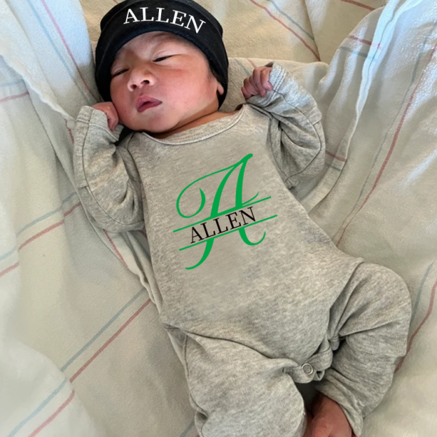 Personalized Baby Split Monogram Alphabet Going Home Sets| BBCloth52