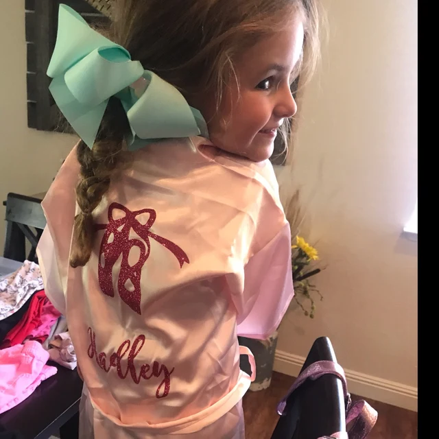 Personalized Girls Dance Party Silk Robe| Cloth160