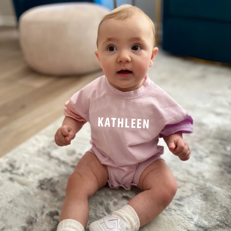 Personalized Baby Casual Cool Shirt Romper| BBCloth57