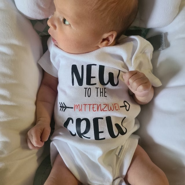 Personalized Baby New To The Crew Cozy Onesie| BBCloth17