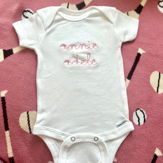 Personalized Embroidered Baby Onesie| BBCloth62
