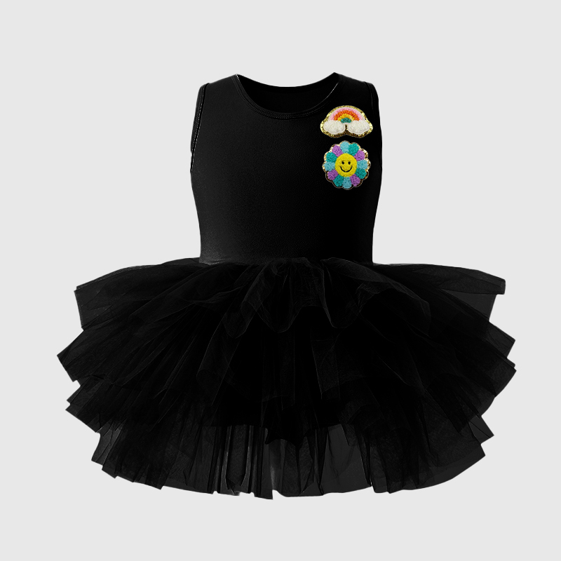Personalized Girls Patch Dance TuTu Dress| Dress05