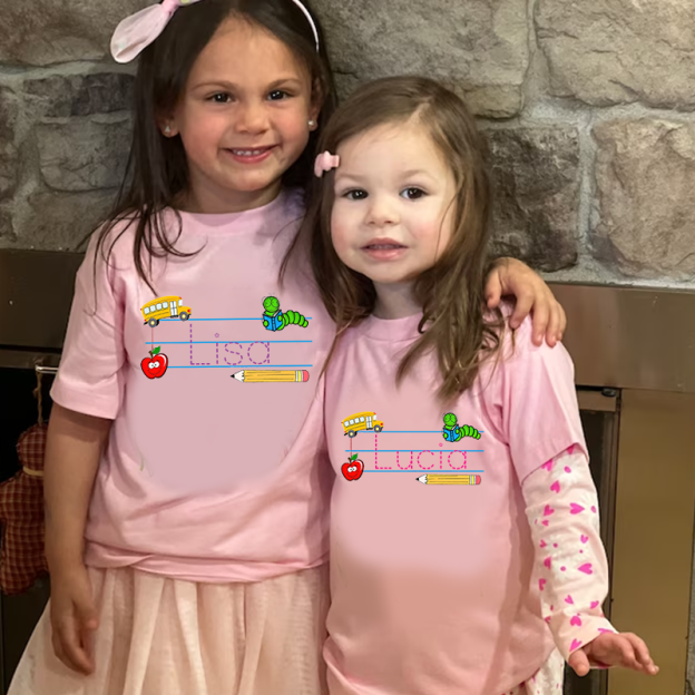 Personalized Kids Back To School Name T-Shirt| Cloth1404