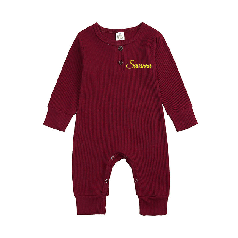 Personalized Baby Solid Color Cozy Onesie| BBcloth69