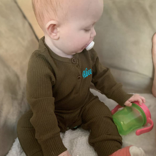 Personalized Baby Solid Color Cozy Onesie| BBcloth69