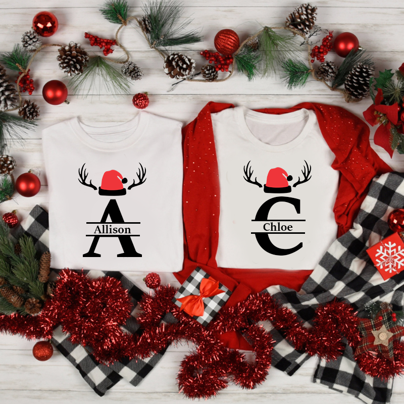 Personalised Family Christmas Name T-Shirt| Match0402
