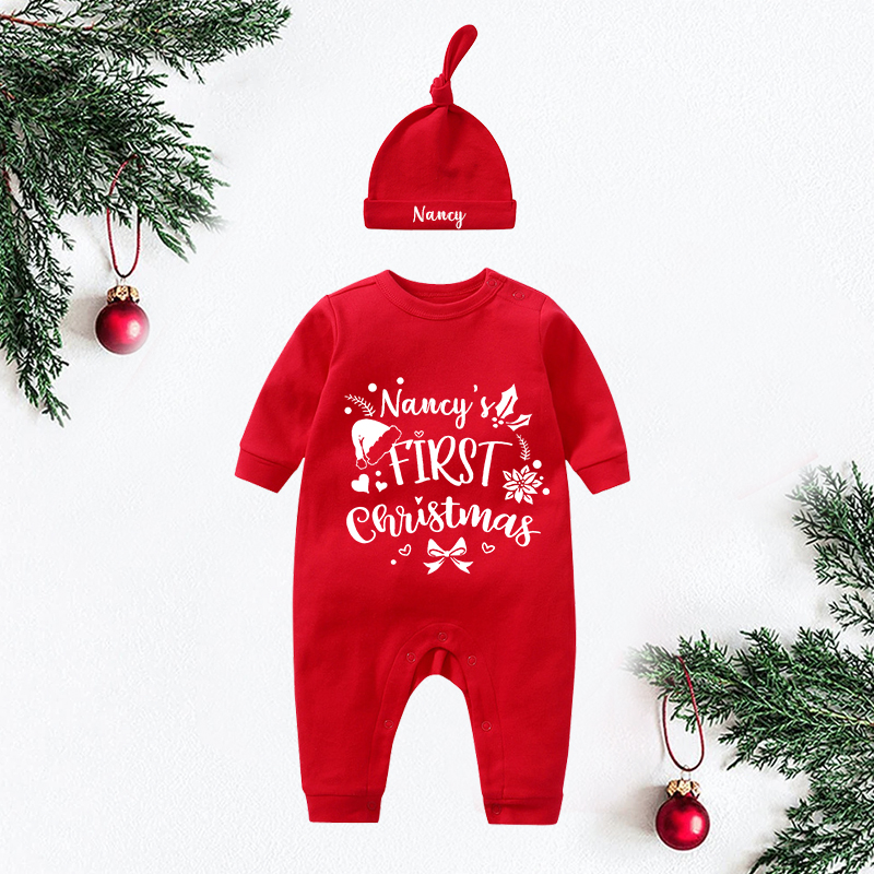 Personalized Baby My First Christmas Outfit| BBCloth1213