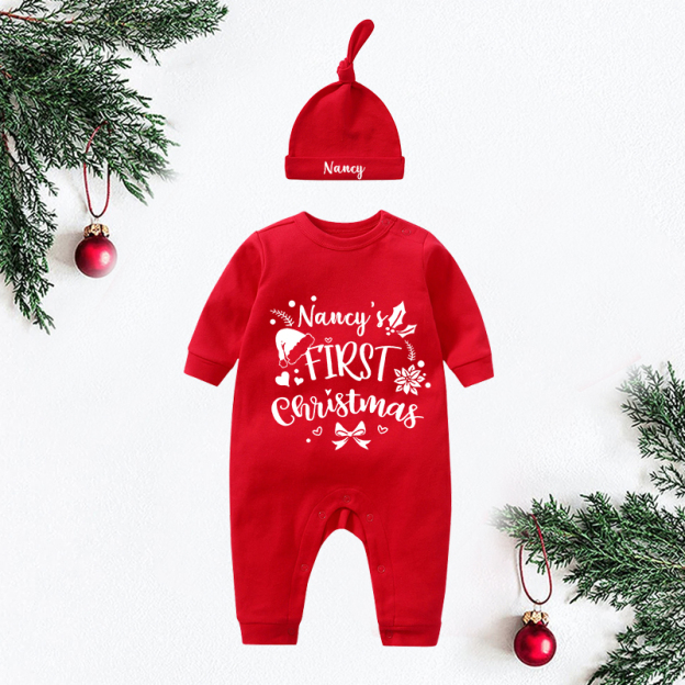 Personalized Baby My First Christmas Outfit| BBCloth1213