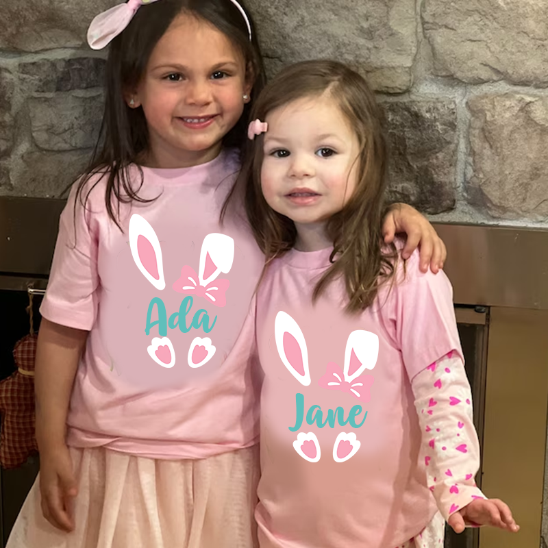 Personalized Kids Bunny Summer T-Shirt| Cloth1412