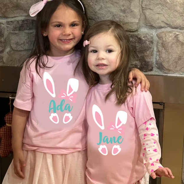 Personalized Kids Bunny Summer T-Shirt| Cloth1412