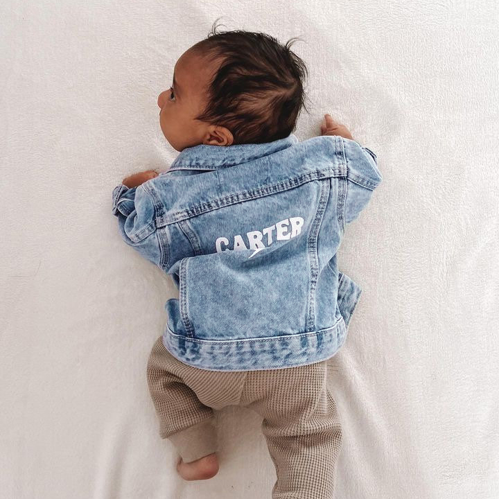 Personalized Baby Classics Vintage Denim Jacket | CWBaby348