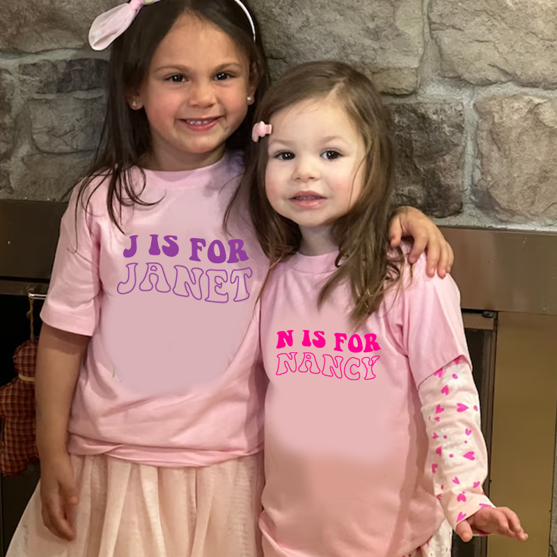 Personalized Kids N is for Name Retro T-Shirt| Cloth168