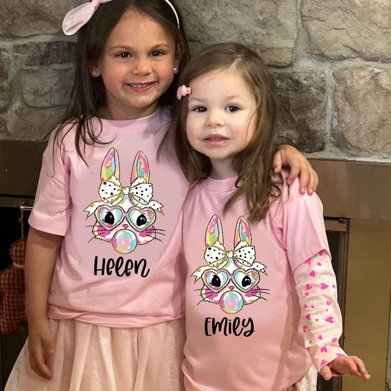 Personalized Kid Bunny Summer T-Shirt| Cloth1430
