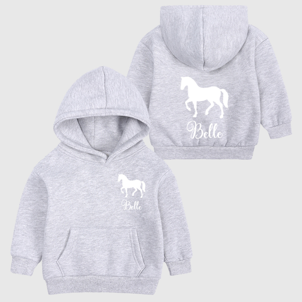 Personalized Kids Jumping Horse Hoodie| Cloth81