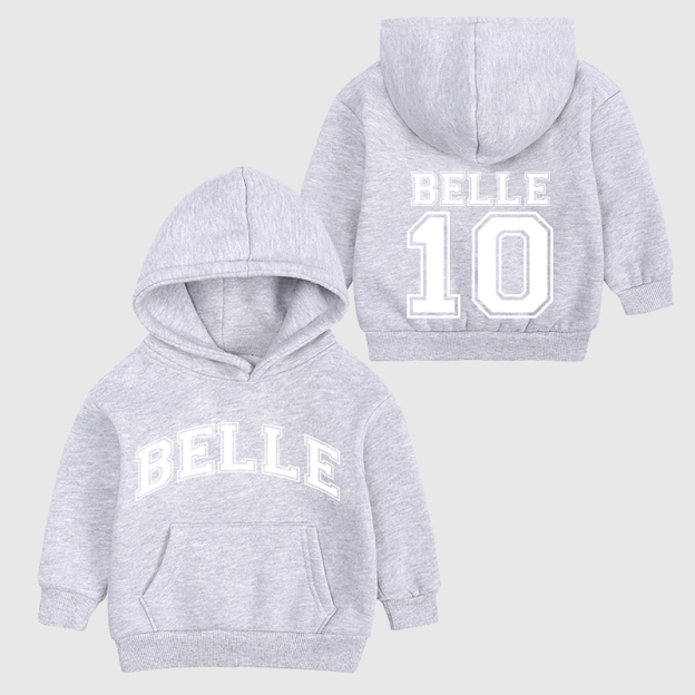 Personalized Kids Number Pocket Hoodie| Cloth83