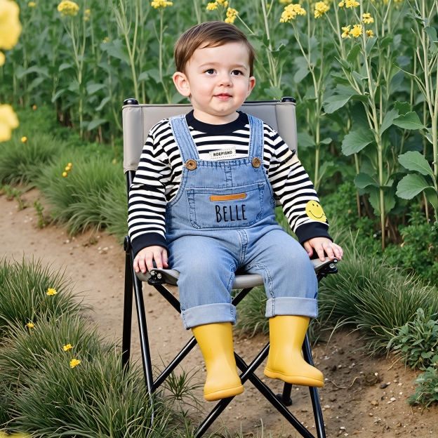 Personalized Kids Oversized Denim Loose Overalls| Pants09