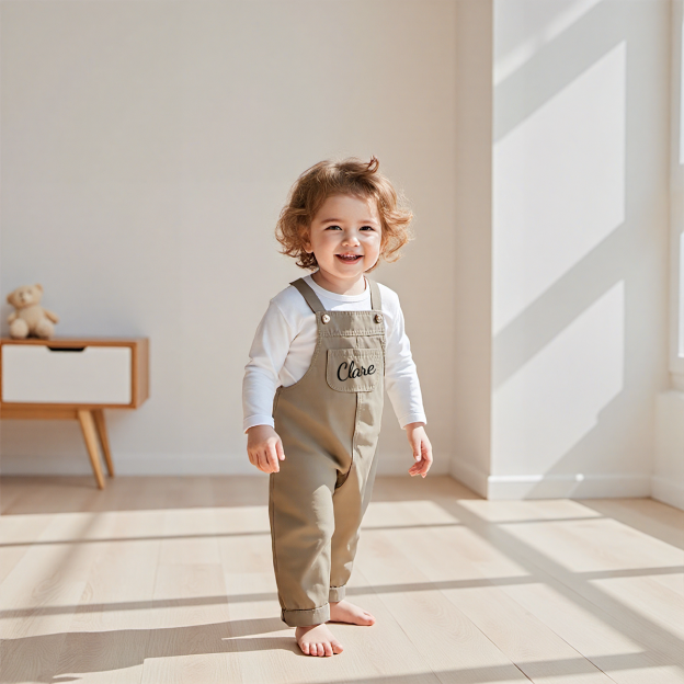 Personalized Kids Oversized Denim Overalls| Pants11