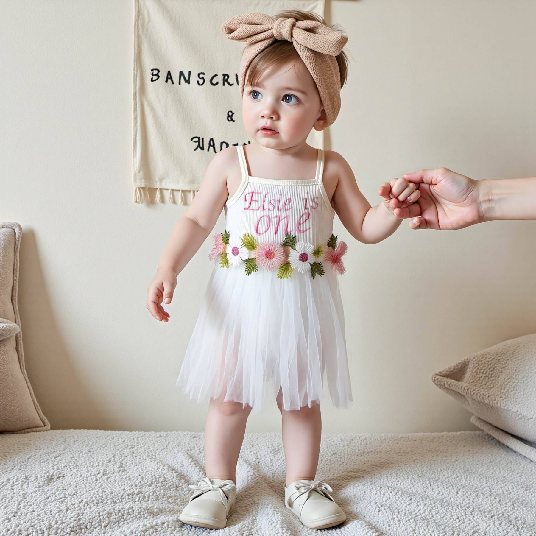 Personalized Girl Embroidered Cake Smash Dress| Dress13