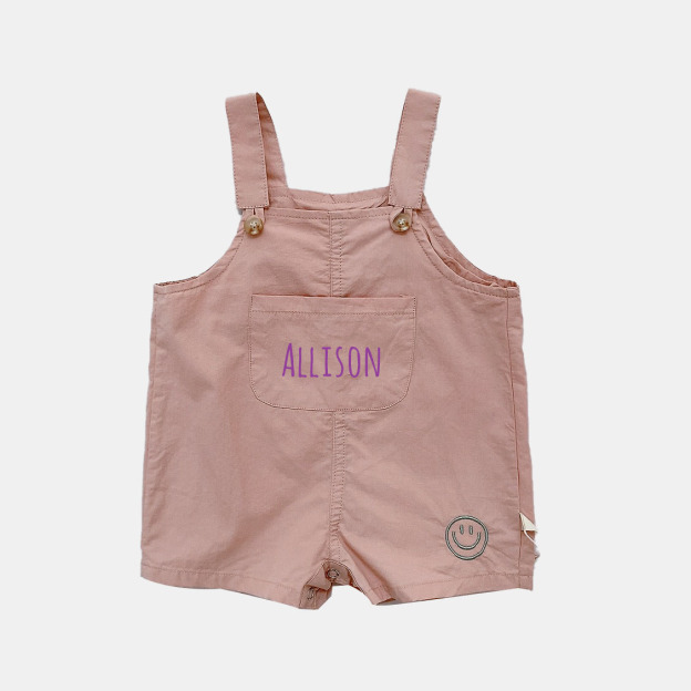 Personalized Kids Multicolor Cozy Overalls| Pants17