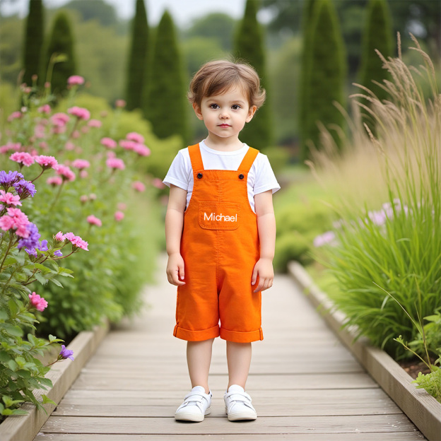 Personalized Kids Multicolor Cozy Overalls| Pants18