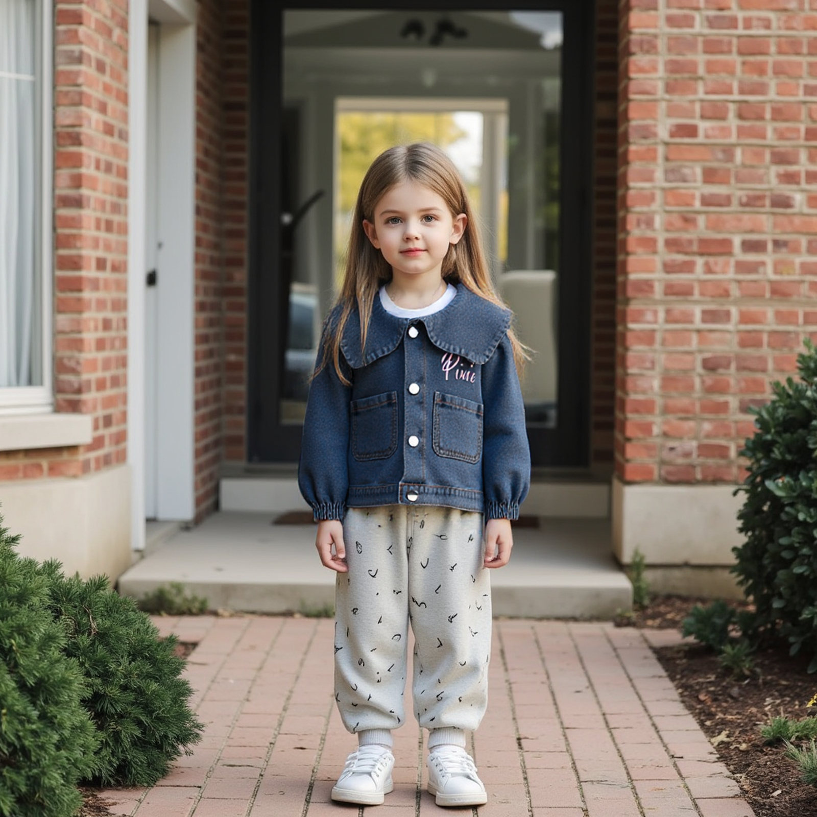 Personalized Girl Embroidered Denim Jacket| Cloth226