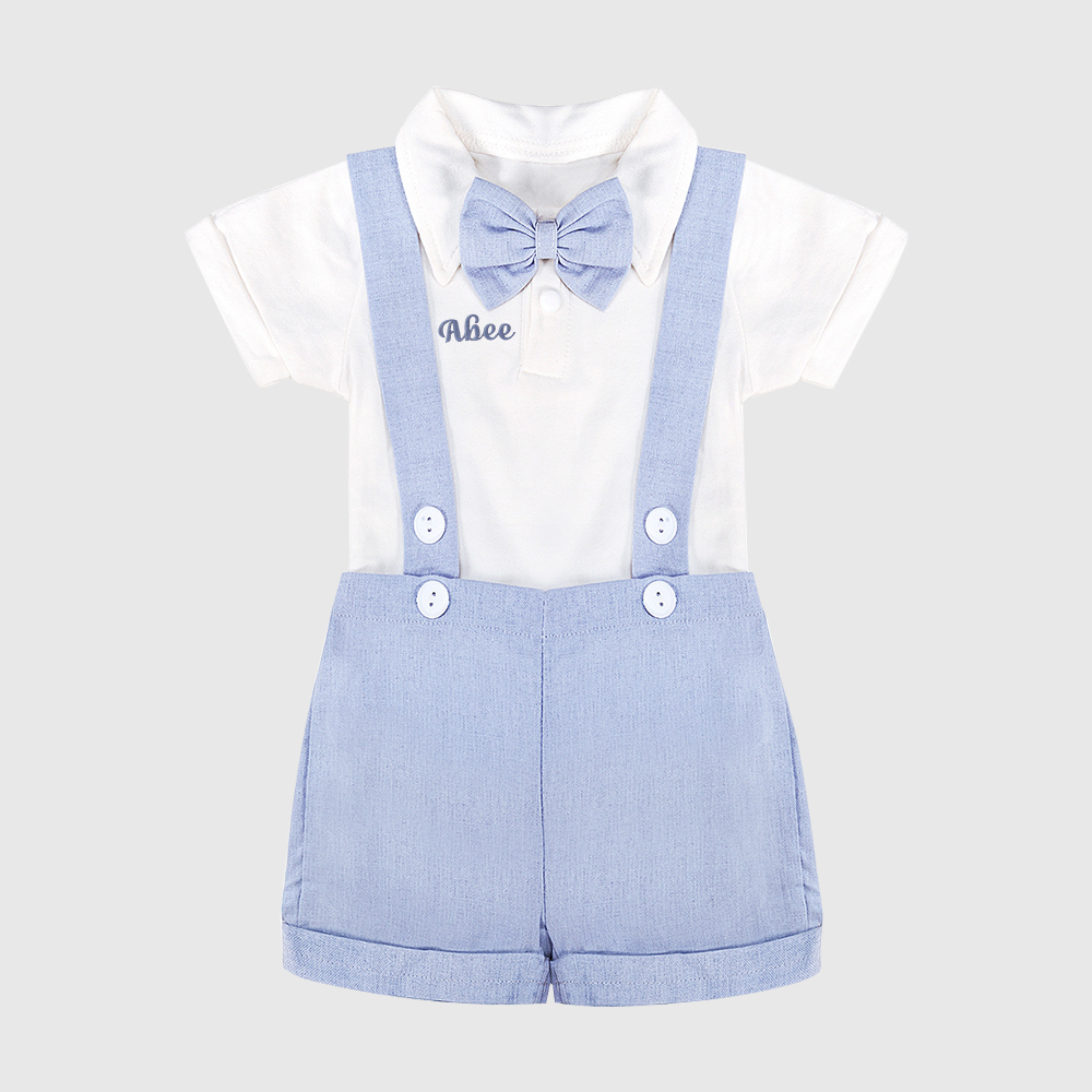 Personalized Baby Boy 3-Piece Birthday Outfit| BBcloth96