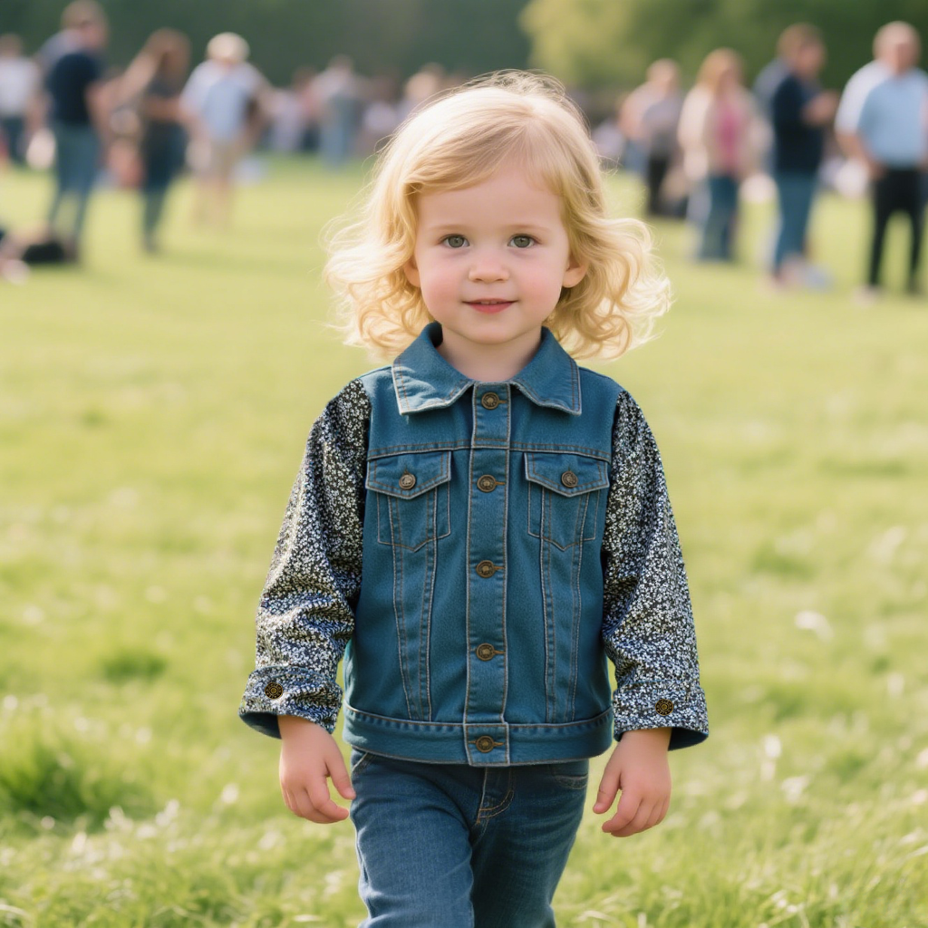 Personalized Kids Unicorn Hand Patch Denim Jacket| Cloth238