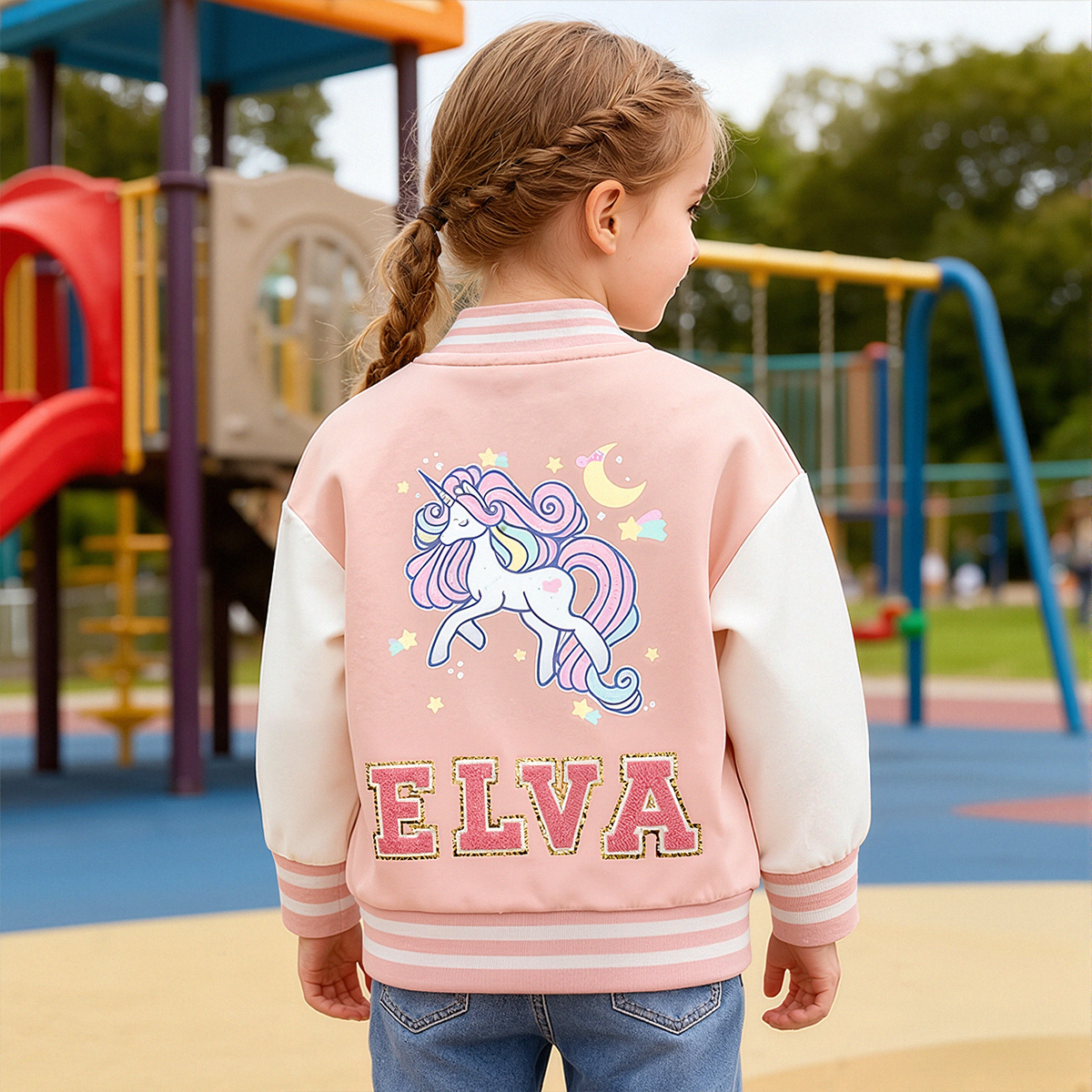 Personalized Unicorn Kids Baseball Jacket| Cloth198