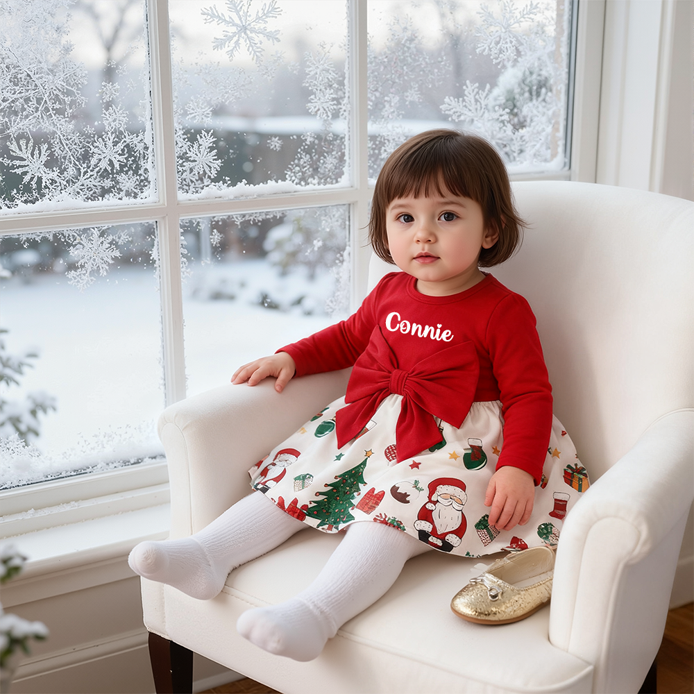 Personalized Baby Girl Christmas Dress| YESMC32