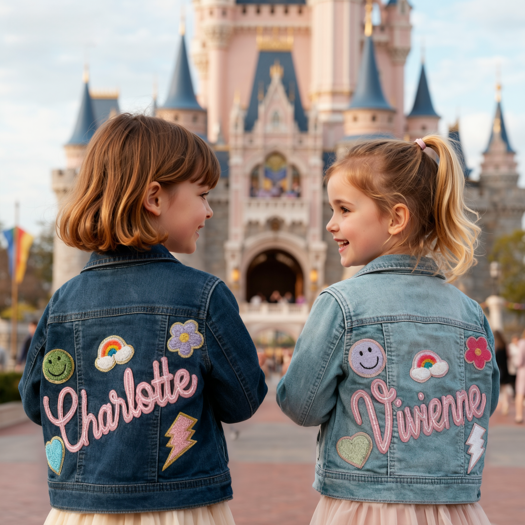 Personalized Hand-Embroidered Kid Denim Jacket| Cloth258