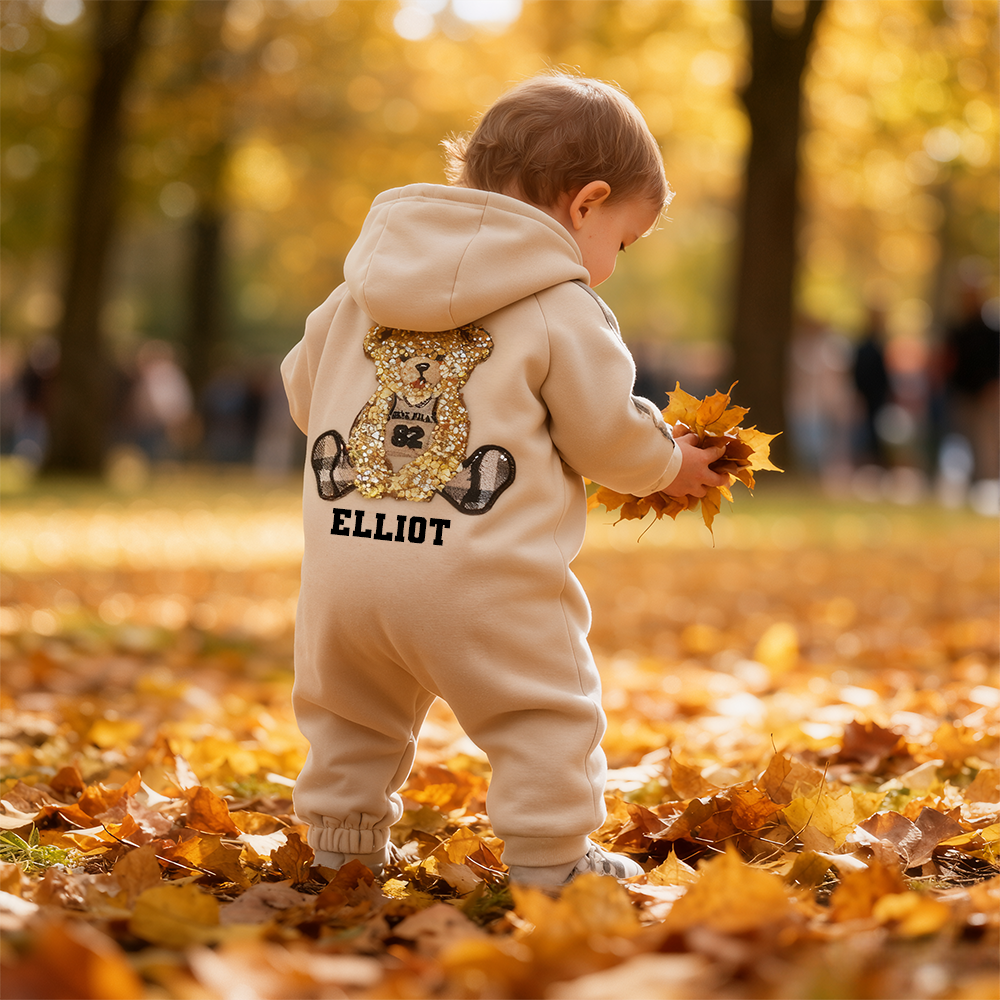 Personalized Baby Bear Jumpsuit| BBcloth107