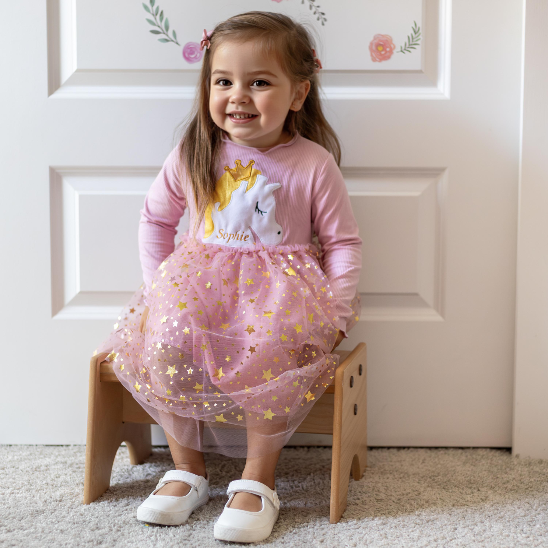 Personalized Girl Unicorn Birthday  Embroidered Tutu Dress| Dress42