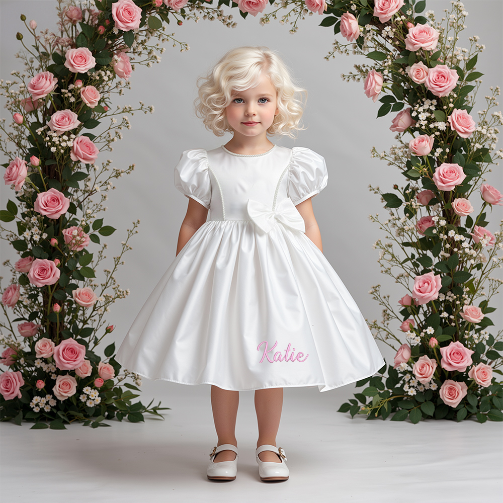 Personalized Girl Birthday Embroidered Party Dress| Dress43