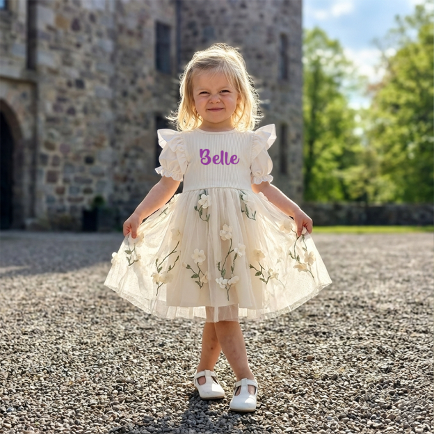 Personalized Girl Flower Summer Dress| Dress43