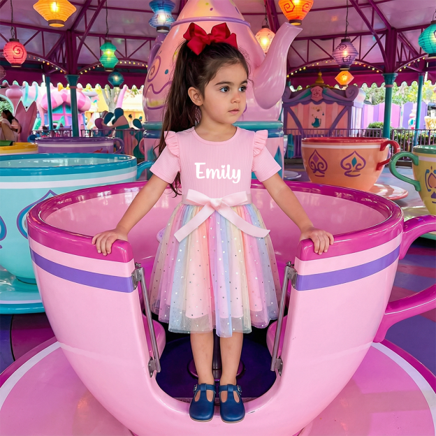 Personalized Girl Summer Rainbow Tutu Dress| Dress51