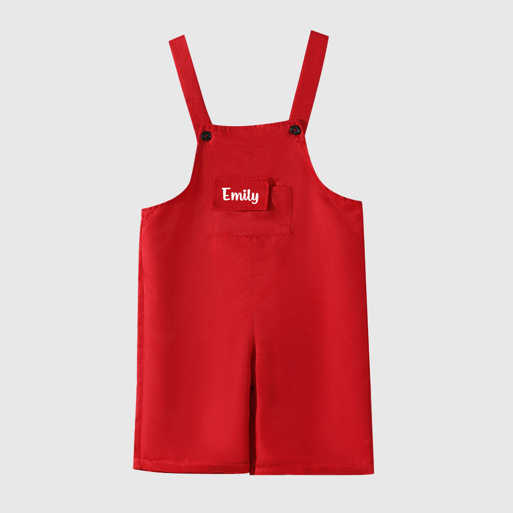 Personalized Kids Multicolor Cozy Overalls| Pants30