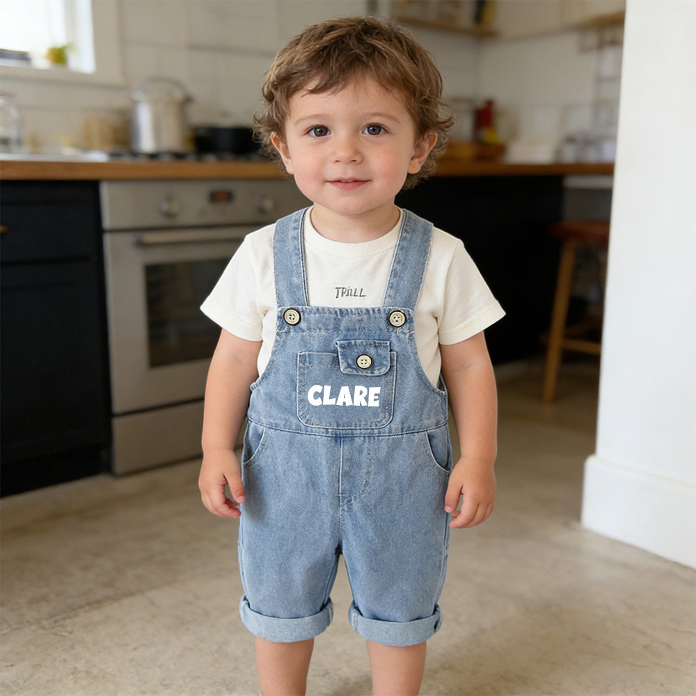 Personalized Kids Denim Overalls| Pants42