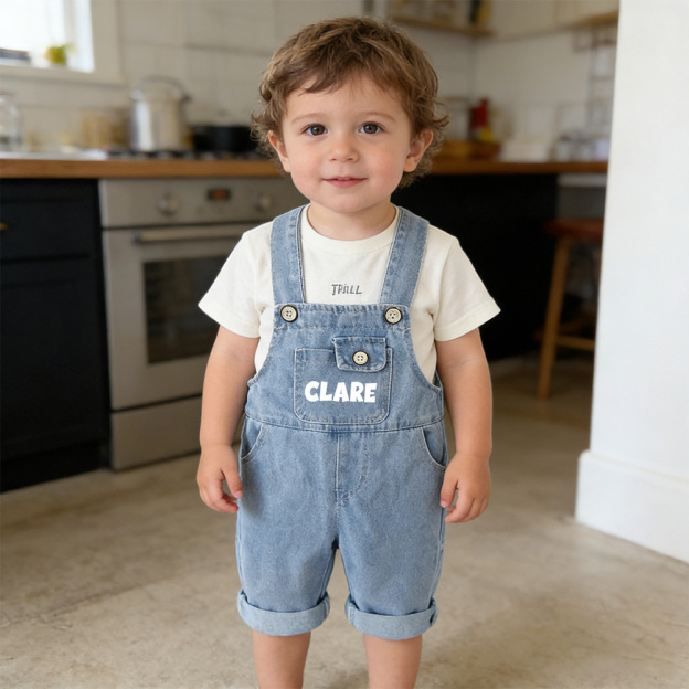 Personalized Kids Denim Overalls| Pants42