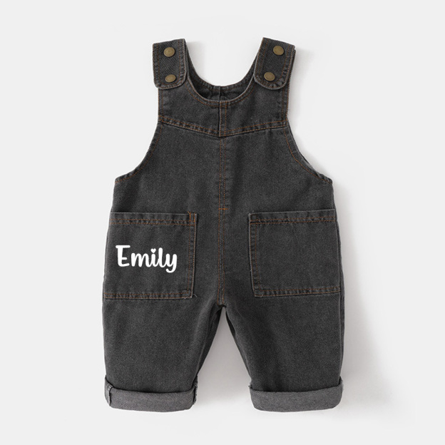 Personalized Kids Retro Denim Overalls| Pants41