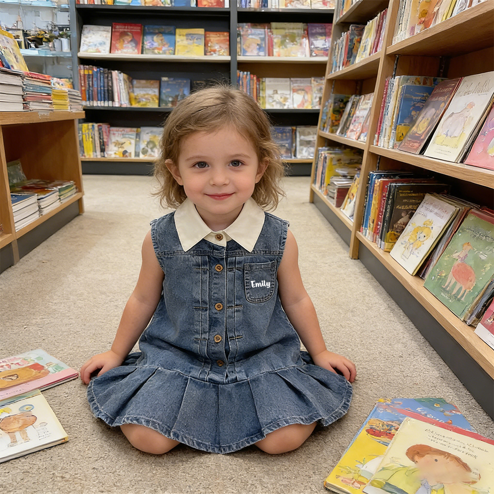 Personalized Girl Summer Denim Vest Dress| Dress69