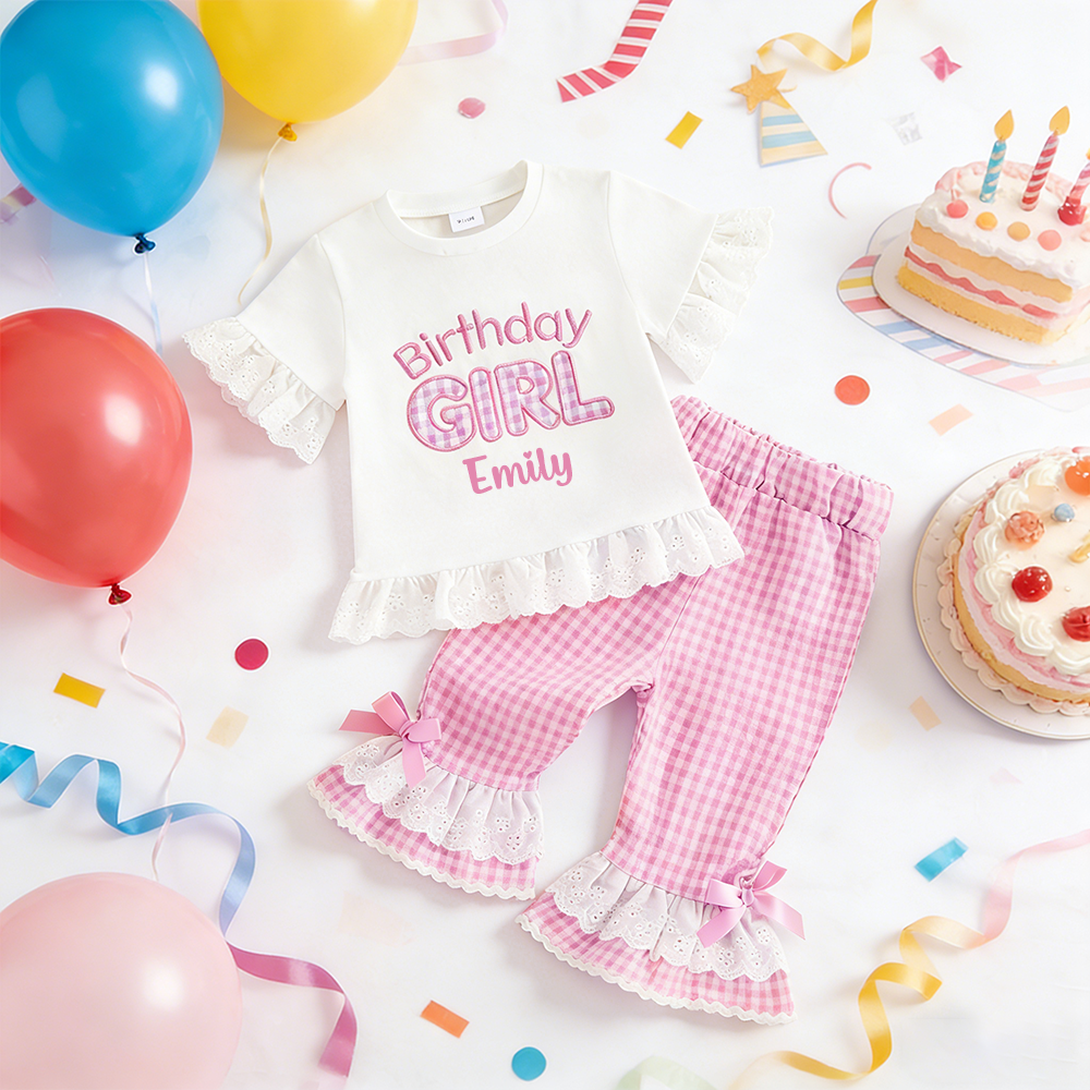 Personalized Birthday Girl Two-Piece Outfit| Cloth271
