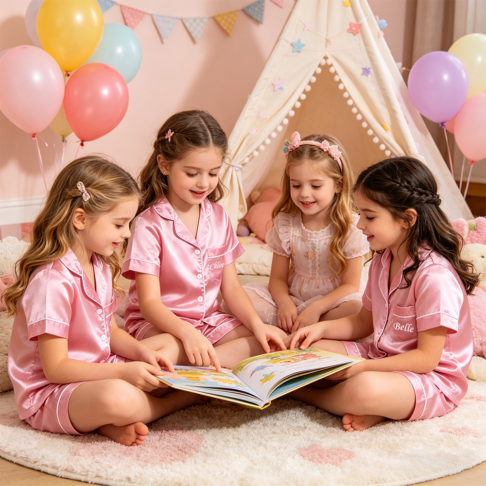 Personalized Kids Silk Pajamas| Cloth74