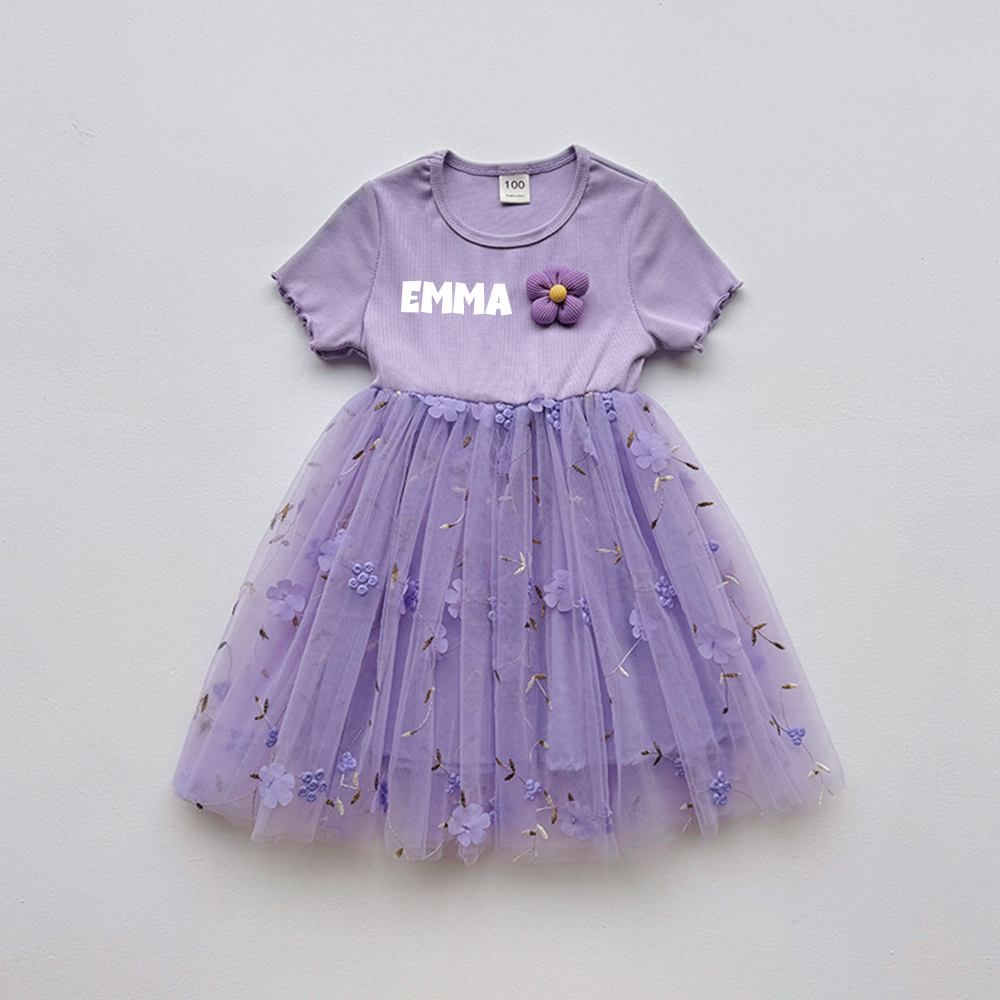 Personalized Girl Floral Summer Dress| Dress105