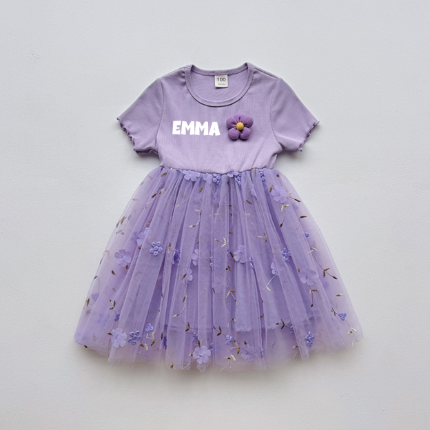 Personalized Girl Floral Summer Dress| Dress105