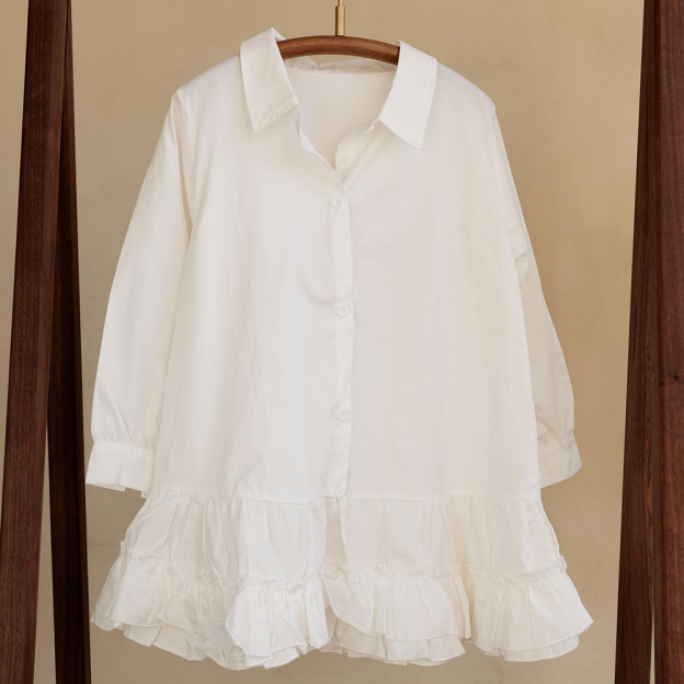 Personalized Girl Monogram White Shirt  Dress| Dress112