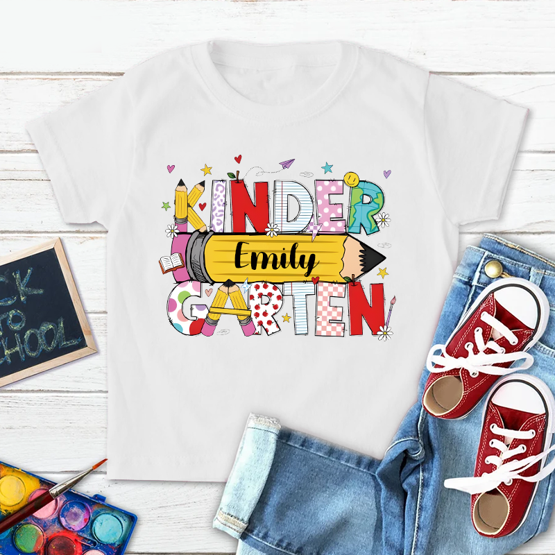 Personalized Girls Back To School Name T-Shirt| Cloth1488