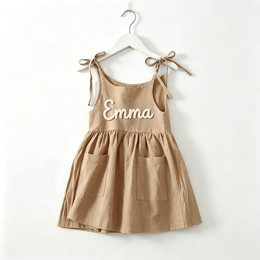 Personalized Baby Girl Name Strap Dress| Dress118