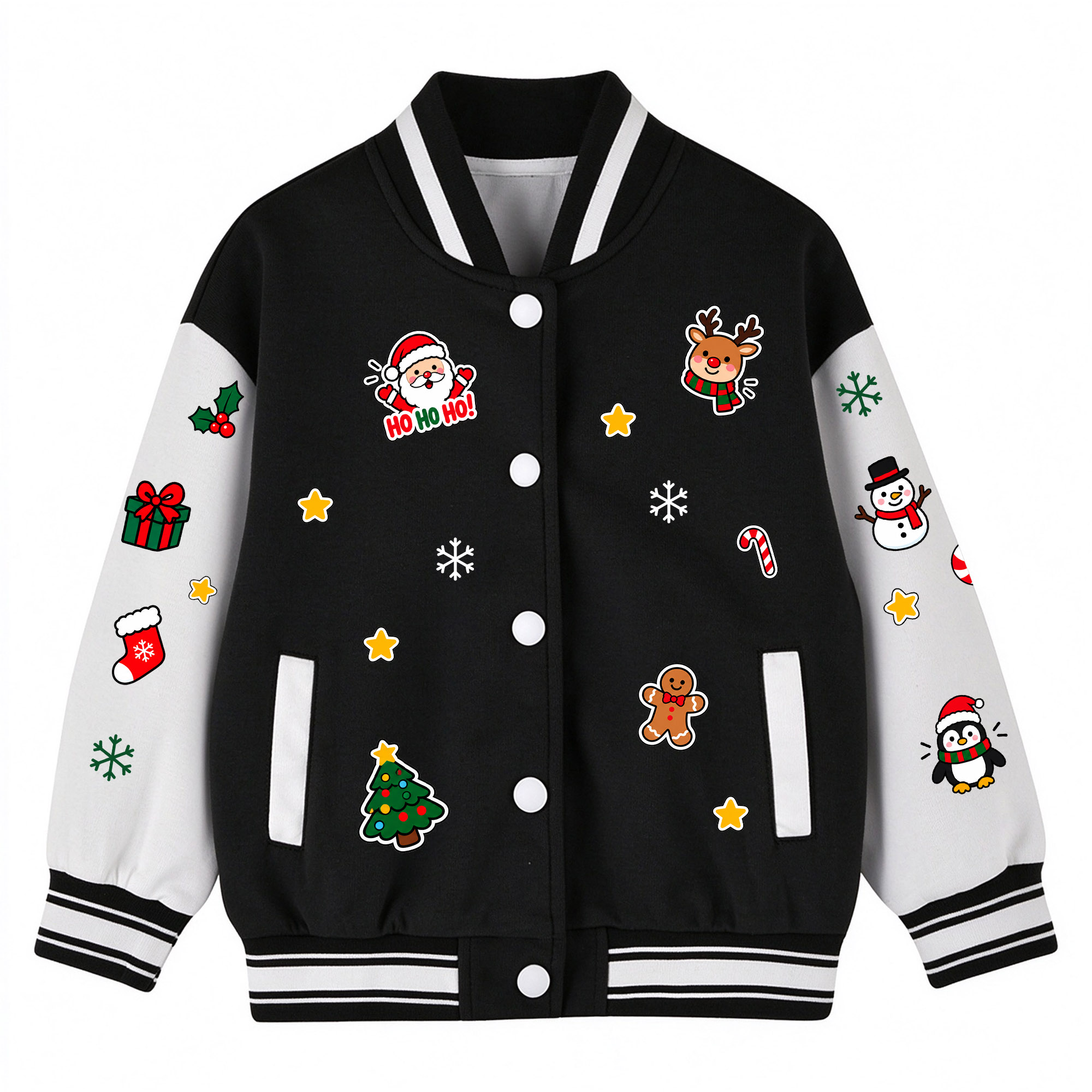 Personalized Christmas Varsity Jacket for Kids | YESMC39