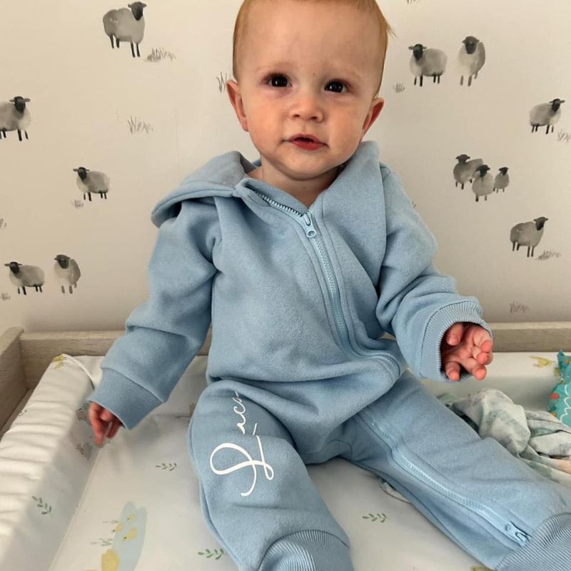 Personalized Baby Bear Cozy Romper| Cloth98